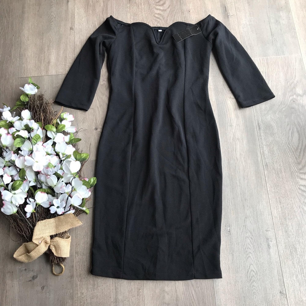 Women’s half sleeve black dress NWT